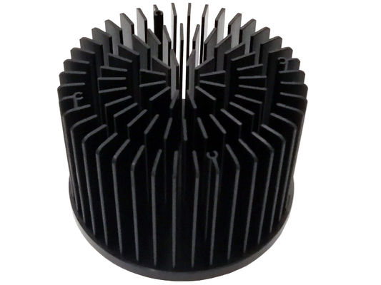 REACH Round LED بالوعة الحرارة مزورة متينة اللون الأسود العملي