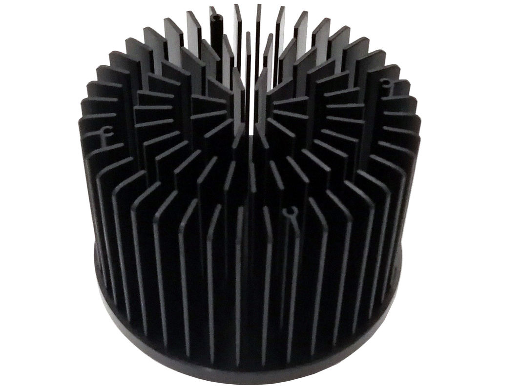 REACH Round LED بالوعة الحرارة مزورة متينة اللون الأسود العملي